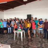 Agentes de limpeza urbana e prefeito Vital Costa se reúnem em confraternização