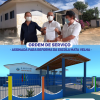 Prefeitura assina ordem de serviço para a reforma da Escola Mata Velha