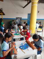 AEE da Rede Municipal de Araruna realiza Oficina de Arte "Pintando o que der na Telha"