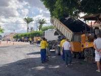 Prefeitura iniciou a pavimentação asfáltica da Avenida Semeão Leal