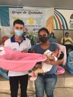 Gestantes atendidas pelo programa Criança Feliz de Araruna recebem kits de enxoval