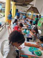 AEE da Rede Municipal de Araruna realiza Oficina de Arte "Pintando o que der na Telha"
