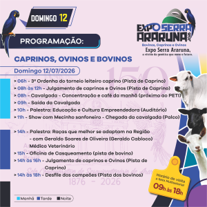 Confira a PROGRAMAÇÃO COMPLETA da Exposerra Araruna 2026