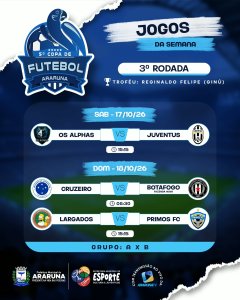Rodada decisiva movimenta o Campeonato Municipal de Futebol de Araruna neste fim de semana