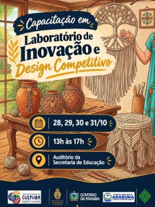 Prefeitura de Araruna promove capacitação em inovação e design competitivo para artesãos